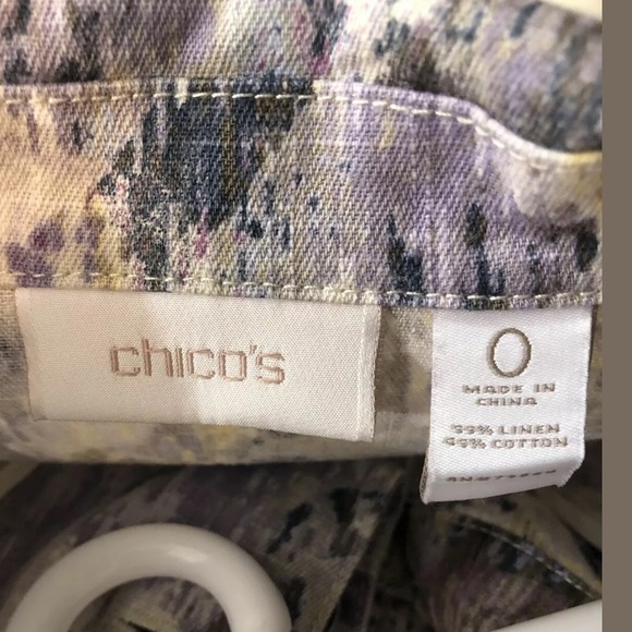 Chicos Multicolored Jean Jacket 3/4 Sleeve - Picture 6 of 6